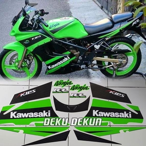 Stiker Striping Ninja Rr Old se Hijau 2009 Tahan Vernis Sudah Potongan