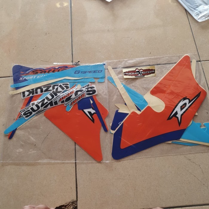 Striping Satria R Lumba 2001 Putih Biru