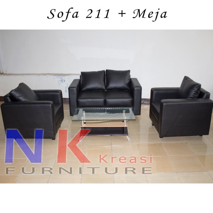 Sofa kursi Tamu kantor Minimalis 211 + MEJA TAMU