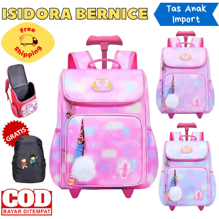 Baru Tas Koper Anak Perempuan Tas Trolley Anak SD Remaja Lucu