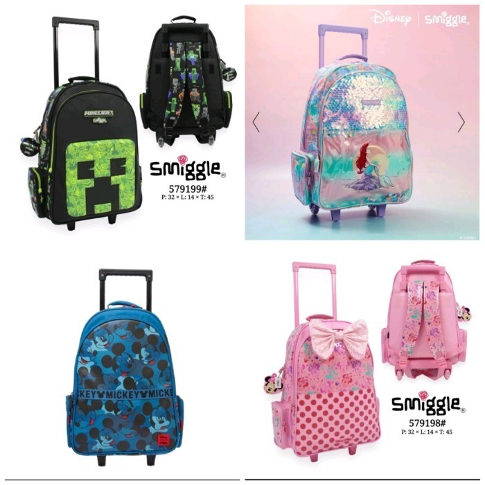 Baru Smiggle Trolley Backpack/ Tas Ransel Trolley Marvel/ Kado Tas/ ori