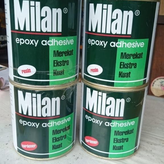 

Lem Epoxy Milan Adhesive Resin+Hardener 1 Set 2 Kaleng