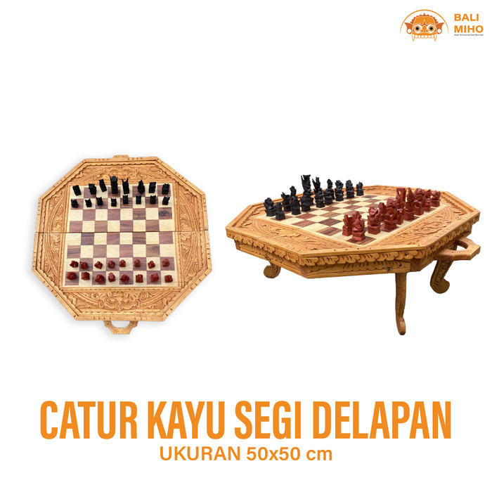 *****] PAPAN CATUR SEGI DELAPAN/CATUR SEGI 8/CATUR KAYU/CATUR UKIR/CATUR UNIK