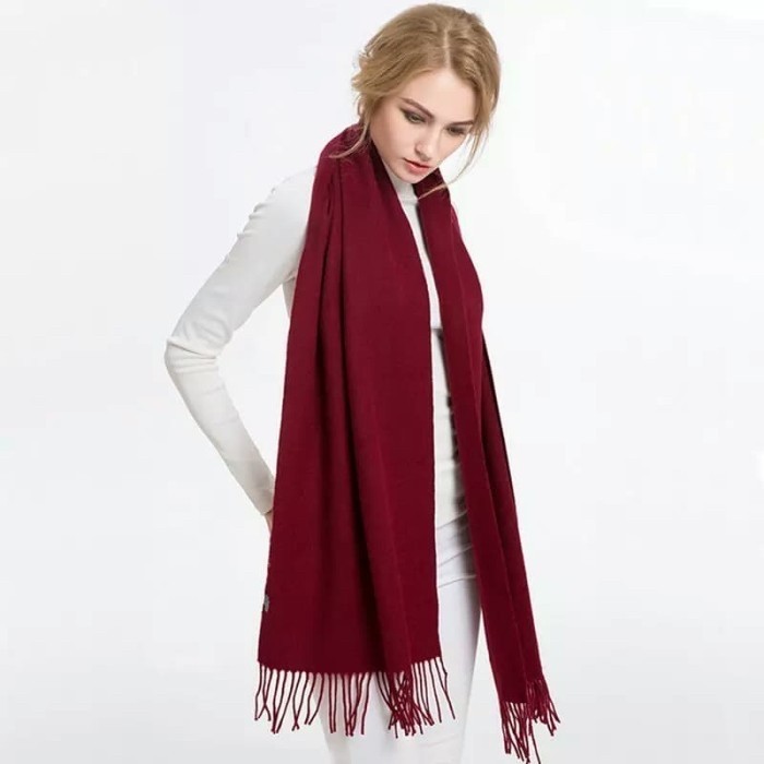 Syal / scarf / selendang panjang cashmere wool
