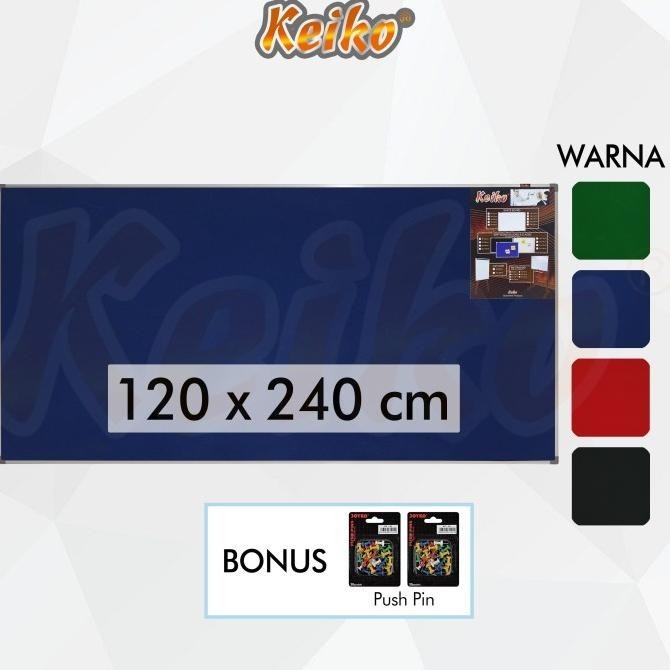 

Softboard Cork Board / Papan Mading Gantung Bludru Keiko 120 X 240 Cm