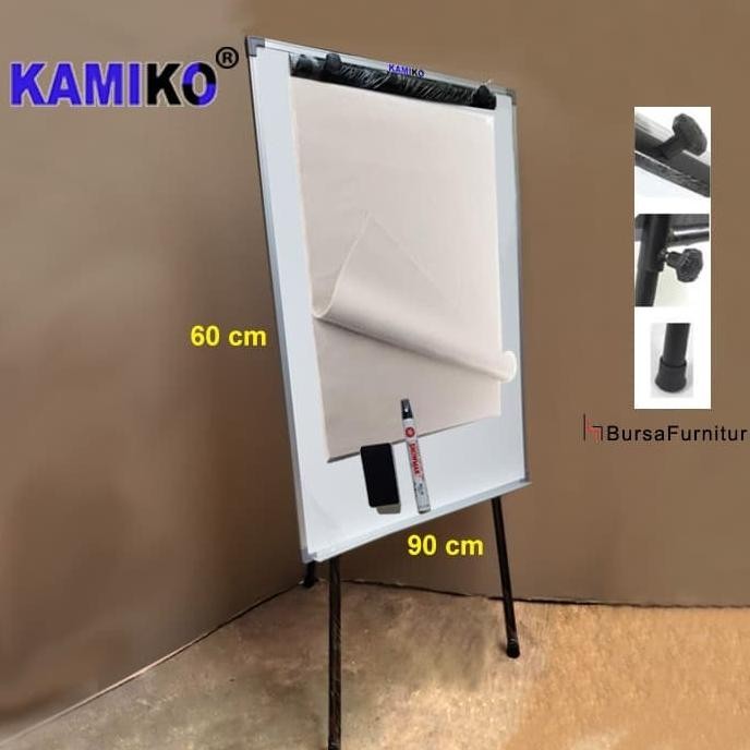 

Flipchart Kamiko Ukuran 60 Cm X 90 Cm Spidol Hapusan Kertas