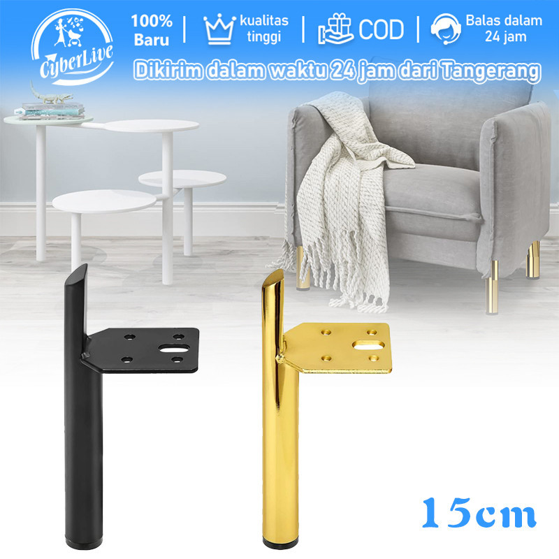 15Cm Kaki Sofa Emas Kaki Kursi Besi Kaki Meja Besi Samping Gold Kaki Furniture Emas