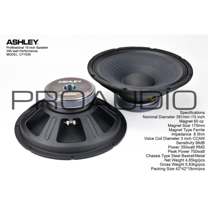 Speaker komponen Ashley cy1535 CY1535 CY 1535 cy 1535 Original 15 inch