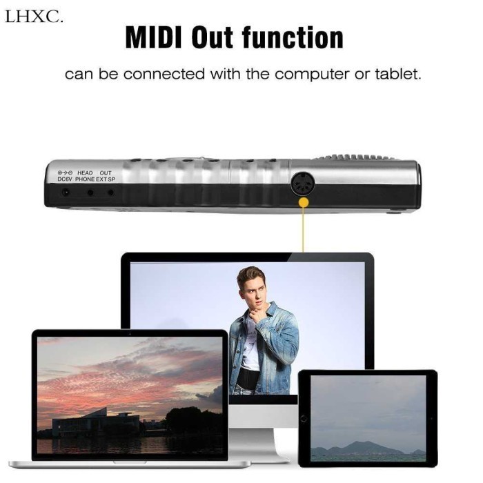 READY keyboard piano digital 61 key roll up gulung keyboard midi