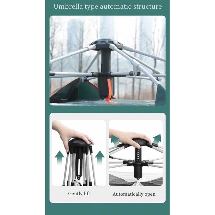 READY tenda camping besar hexagonal tenda kemah keluarga outdoor 5 - 8 orang