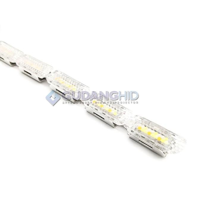 LAMPU ALIS MOBIL 2 WARNA SEIN DRL LED CRYSTAL RUNNING WELCOME LIGHT .
