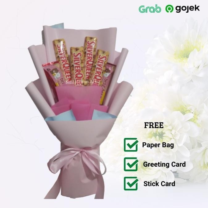 

Limited - Buket Coklat Silverqueen G Ulang Tahun /Wisuda/ Anniversary/ Valentine - Silverqueenbeng, 4pcs ,,