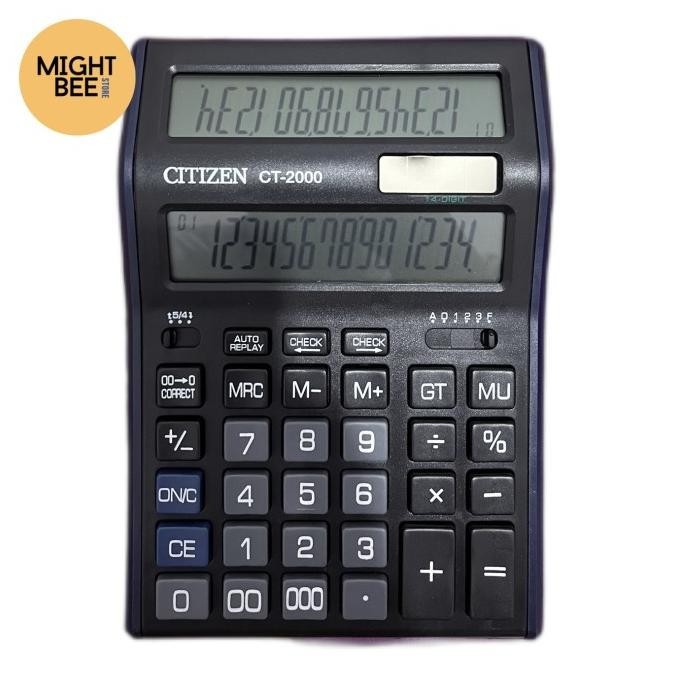 

Best! Kalkulator Citizen CT 2000 - Kalkulator 2 Layar Besar - 14 Digit !!