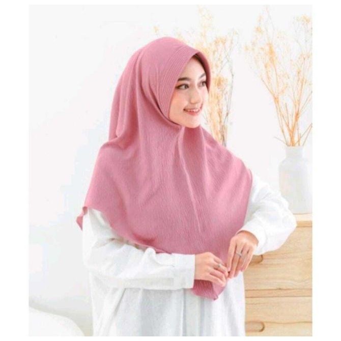 Airflow Crinkle Pet Bergo Premium/ Jilbab Instan Bergo Pet Crinkle Terbaru