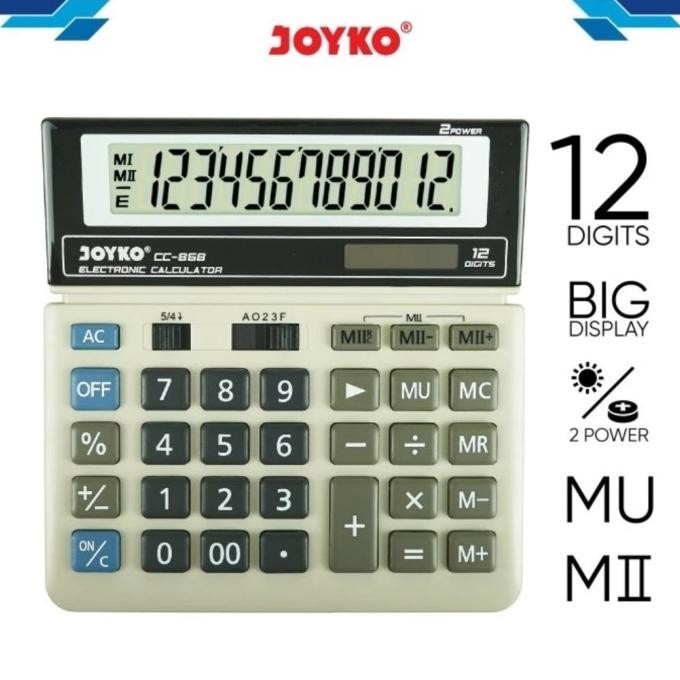 

Hot - Kalkulator Meja JOYKO CC 868 12 Digit - Calculator Big Display CC868 .,