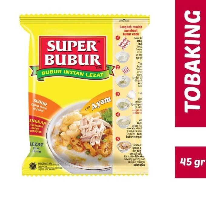 

Ready stock] Super Bubur Ayam Bubur Instan 45gr HALAL