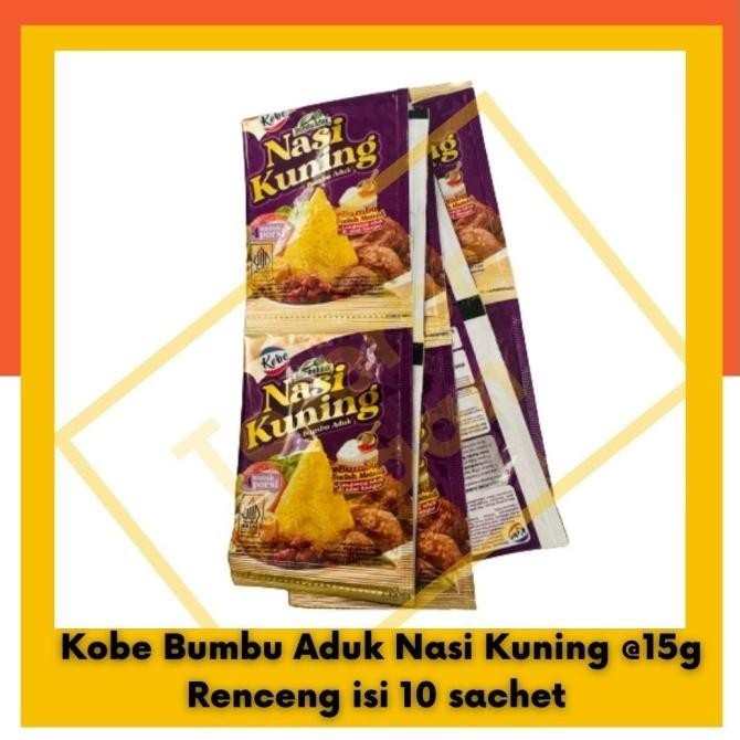 

cusss order] Kobe Bumbu Aduk Nasi Kuning @15g Renceng isi 10 sachet