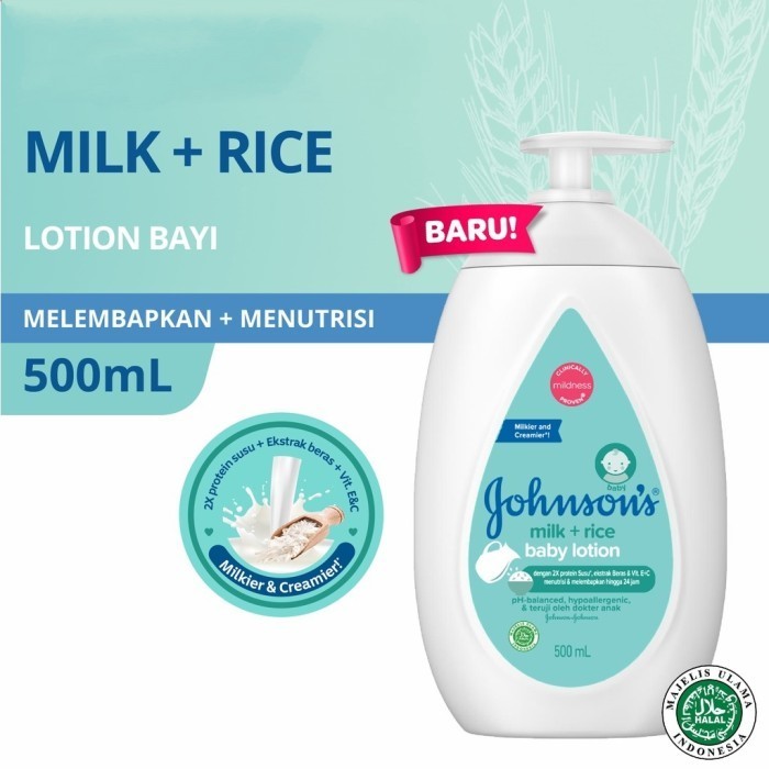 Johnson'S Lk + Rice Baby Lotion - Losion Bayi 500Ml