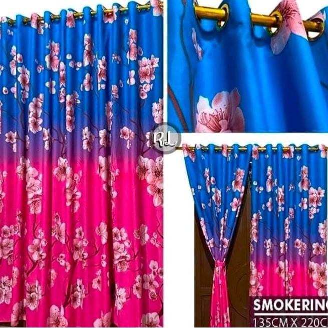 Gorden smokring BLUE PINK SAKURA Kain Katun