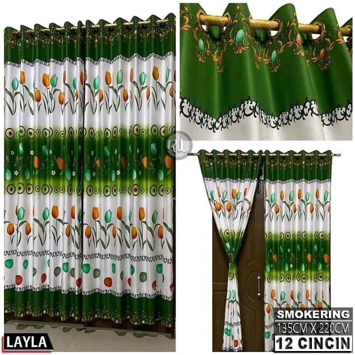Gorden smokring gorden jendela dan gorden pintu LAYLA Jendela Kain