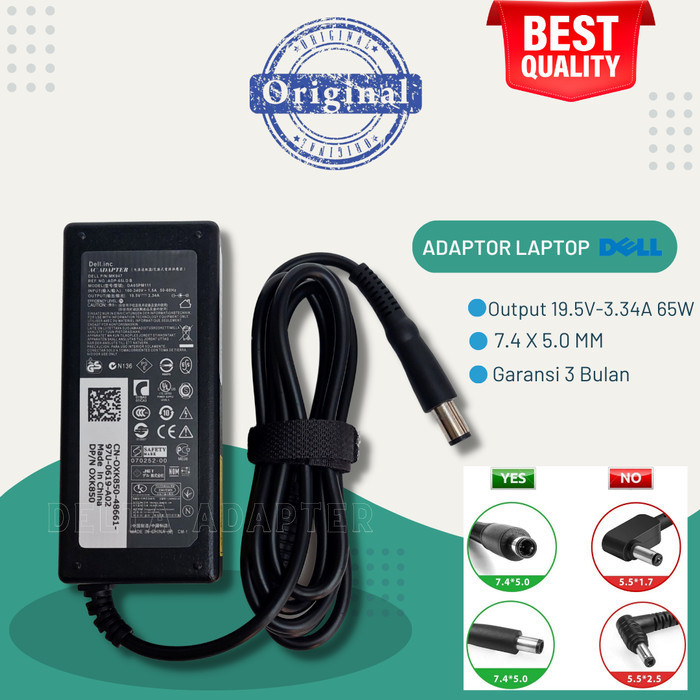 Terlaris Ori Adaptor Charger Laptop Dell Latitude E6440 E6540 E7240 E7440 Promo Terbaru