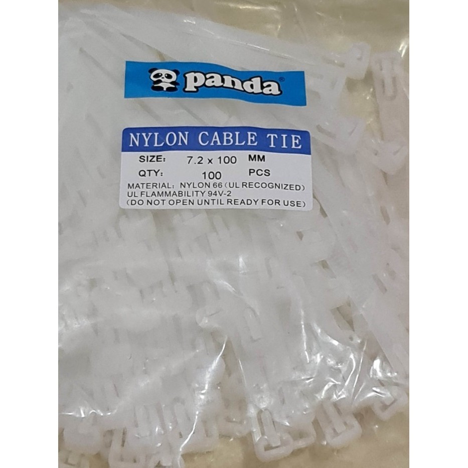 

KABEL TIES BISA BUKA PANDA 10CM LEBAR 7.2MM PUTIH -REUSABLE CABLE TIES TERBAIK