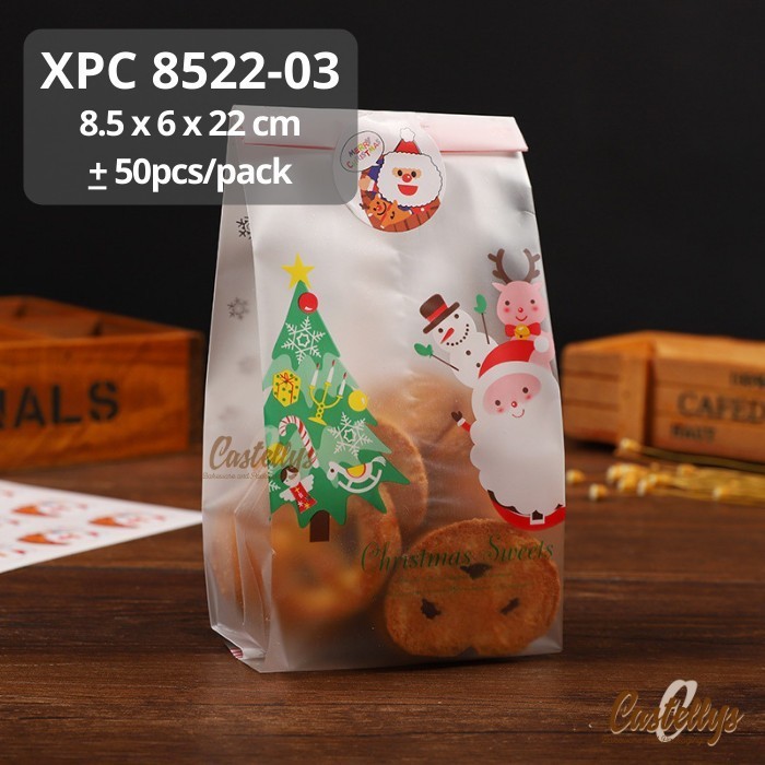 

~^~^~^] Plastik Cookies XPC 8522-03 Kue Snack Roti Hampers Natal Christmas