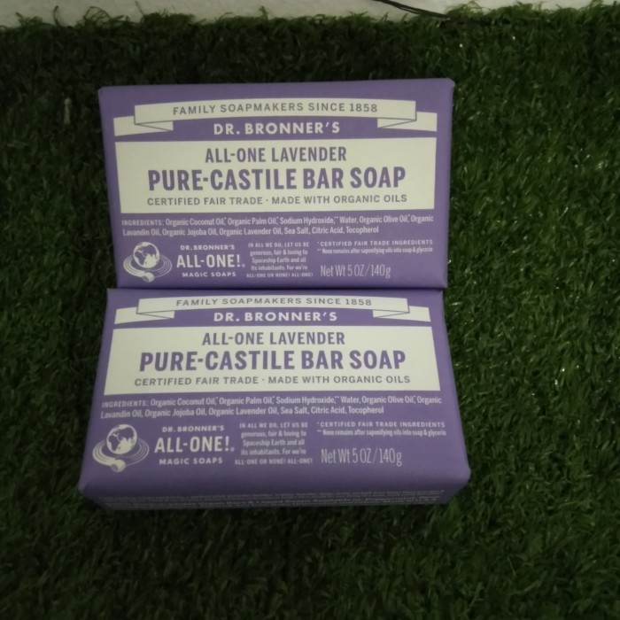 

Dr Bronner Pure Castile Bar Soap Lavender 140G 062