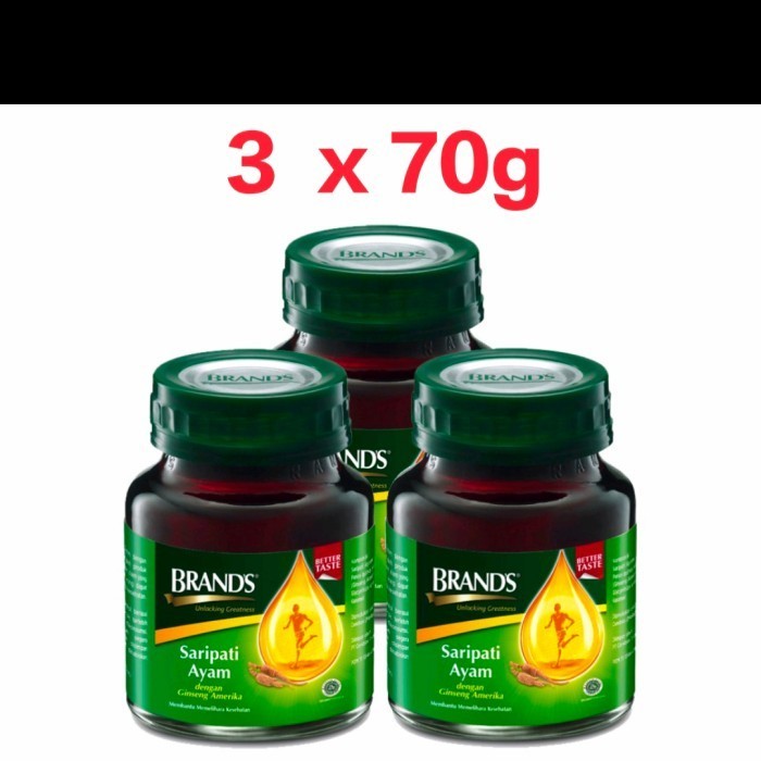 

3 Botol Brands Saripati Ayam Dengan Gingseng Amerika (Exp 2024)