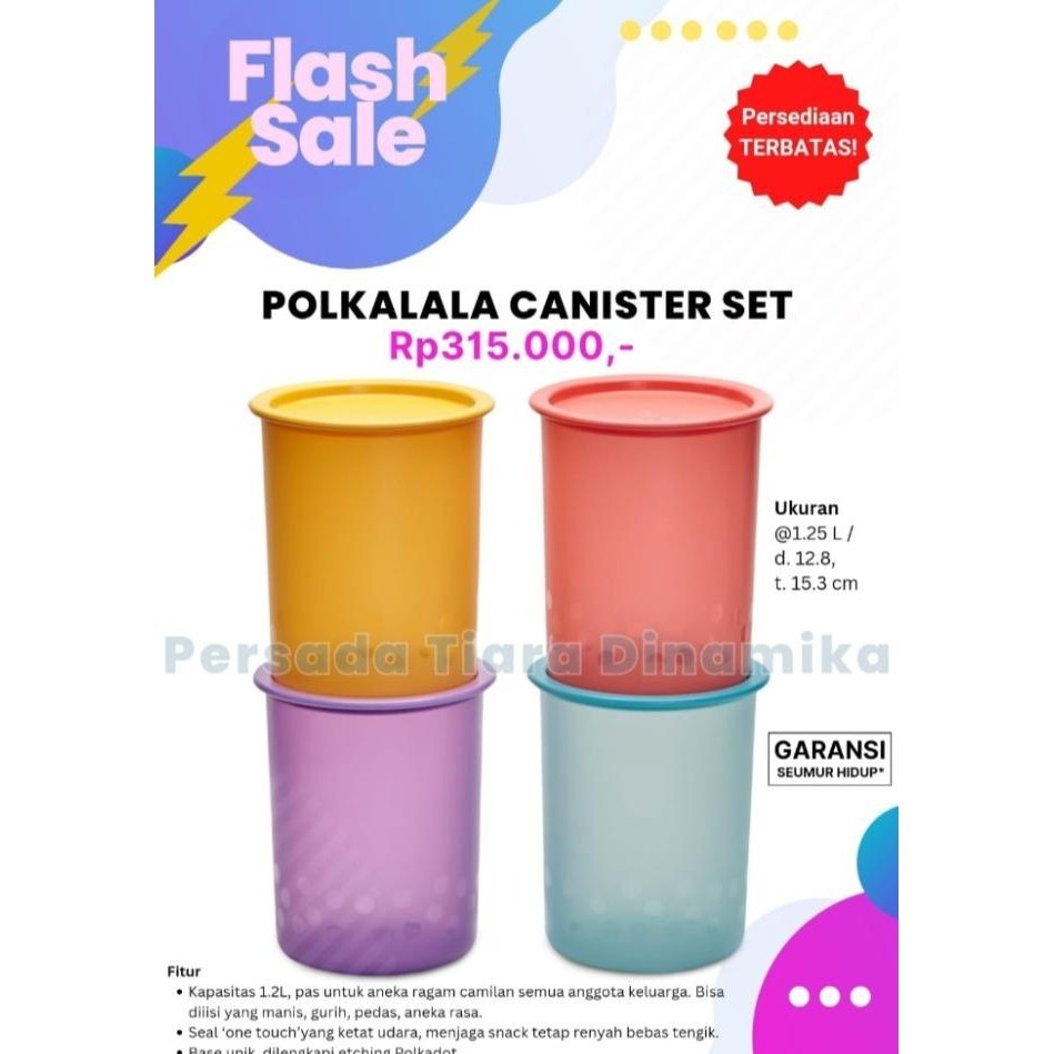 Promo Tupperware Polkalala Set - Toples Serbaguna