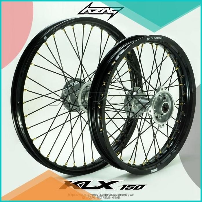 velg set tk bright tromol ori kawasaki klx dtracker ring 18-21 hold 36