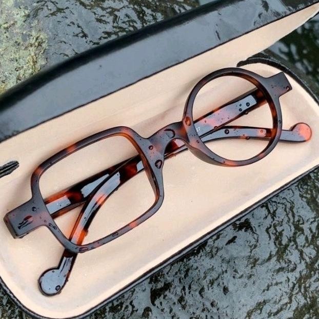 Kacamata Kotak Bulat Photocromic Minus Plus Cylinder Antiradiasi