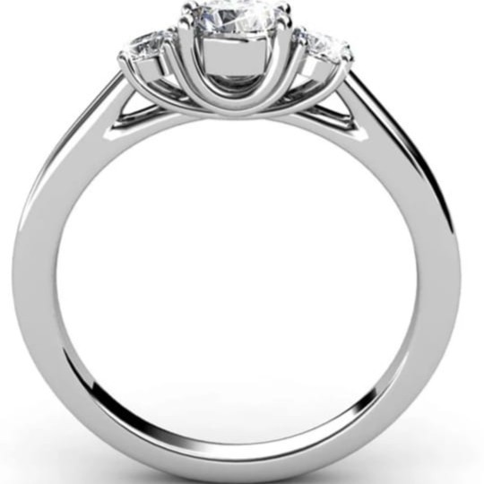 1901 Hijab Cincin Trilogy Diamond Swarovskii Silver New