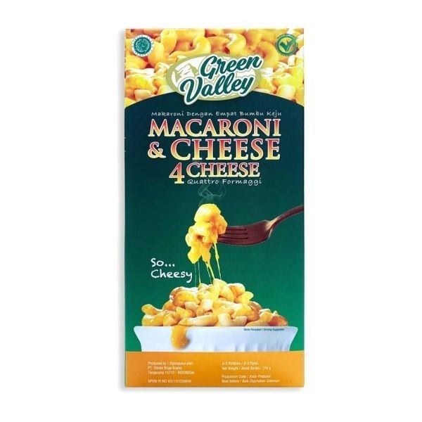 

GREEN VALLEY MACARONI AND CHEESE 4 CHEESE QUATTRO FORMAGGI 170G