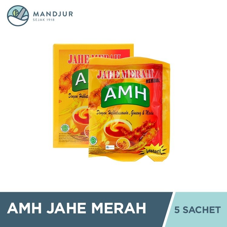 

AMH Jahe Merah Isi 5 Sachet - Minuman Jahe Merah
