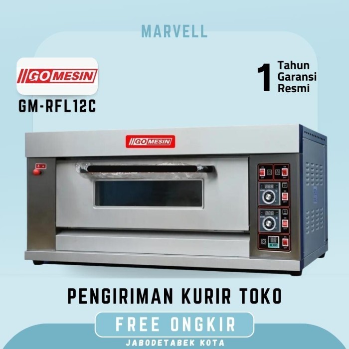 OVEN GAS 1 DECK 2 TRAY GOMESIN GM-RFL12C GAS OVEN 1 DECK GARANSI RESMI
