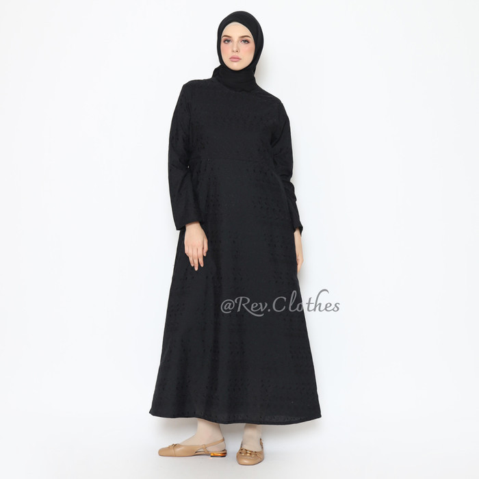 Busana Muslim Gamis Kantong Doraemon / Baju Gamis Hitam Umroh