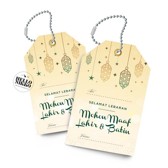 

Lebaran Gift Hang Tag Eid Mubarak Idul Fitri Souvenir Hampers Parcel 017