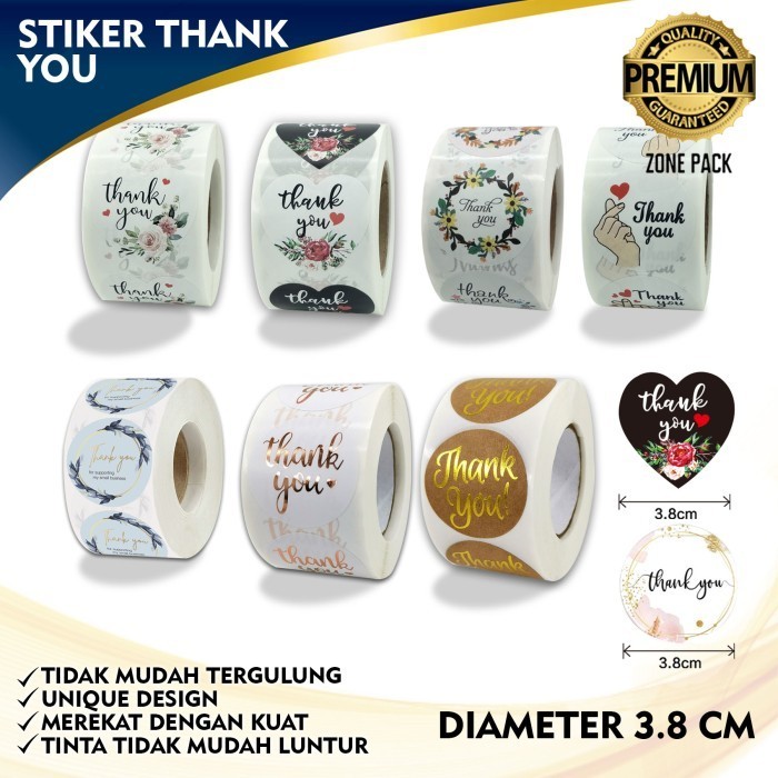 

hanya disini] 1 roll 500 pcs Stiker Thank You For Your Order 3,8cm Stiker Segel