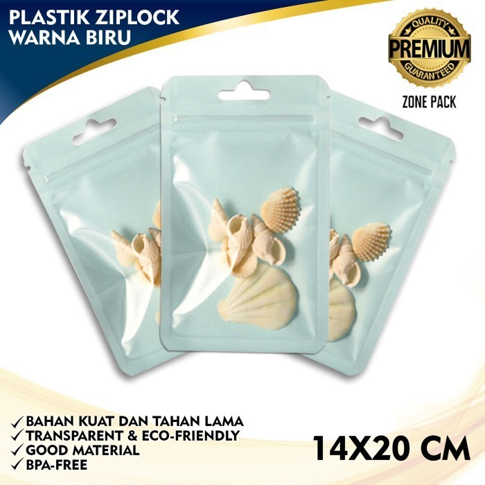 @#@#@#] Plastik Ziplock Warna Biru 14X20CM Kantong Ziplock Warna Plastik