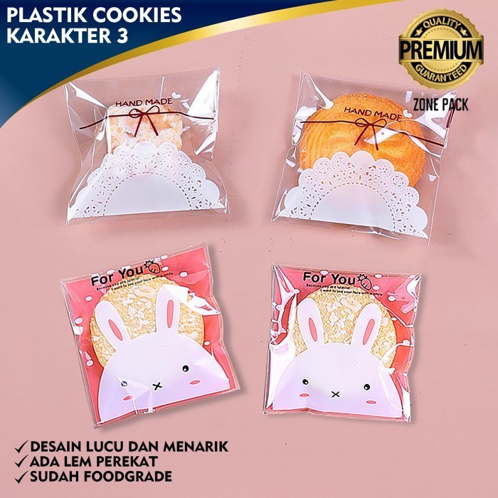 

------] [100 PCS] Plastik Cookies Karakter Snack Plastik Opp Kemasan Perekat