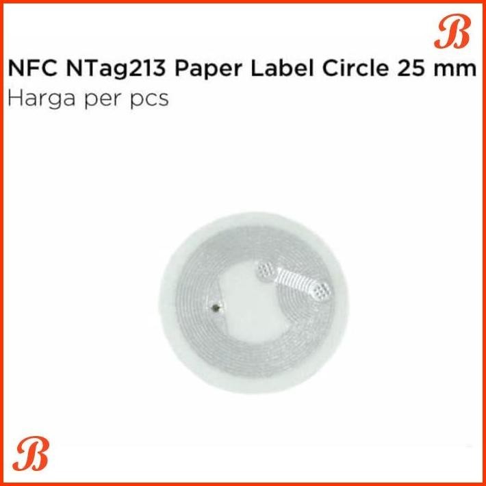 

|ASB | NFC NTAG213 PAPER LABEL CIRCLE 25 MM - RFID 13.56 MHZ TAG STICKER