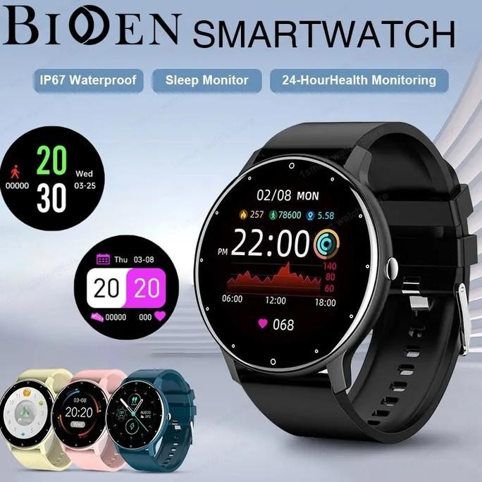 Biden Smart Watch Pria Full Touch Screen Phone Call Wireless Charge