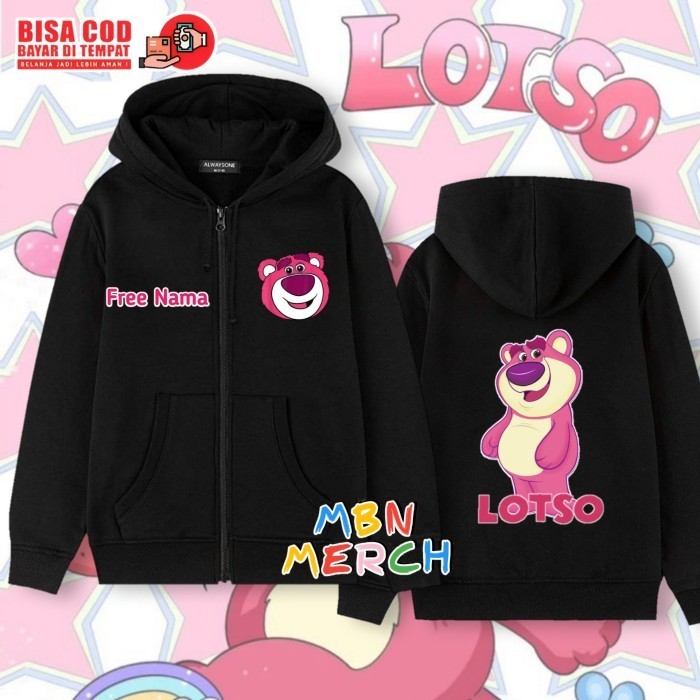 Hoodie Zipper Anak Lotso Toy Story/Jaket Resleting
