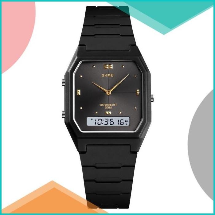 SKMEI 1604 Jam Tangan Digital Analog Pria Tanggal Date Waterproof Asli