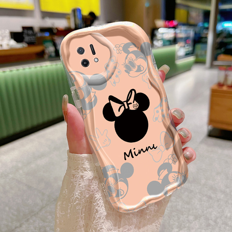 Casing Hp OPPO A16K OPPO A16E Case sarung HP pola tikus hitam Kesing sederhana Casing pelindung sili