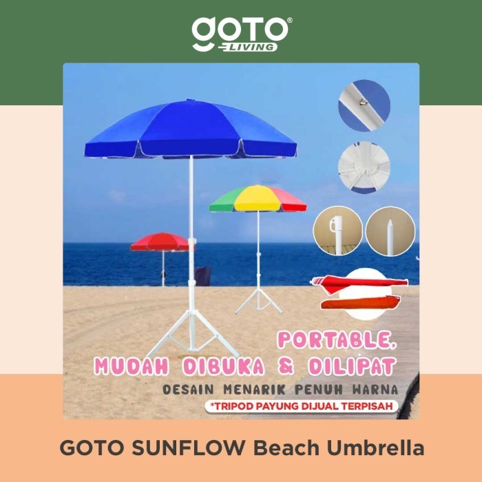 Sunflow Payung Tenda Jualan Pantai Cafe Outdoor Besar Jumbo