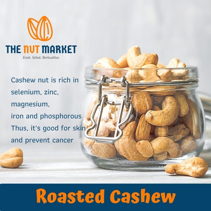 

PREMIUM Kacang Mede Panggang (Roasted Cashew) UTUH 500 gram TERMURAH