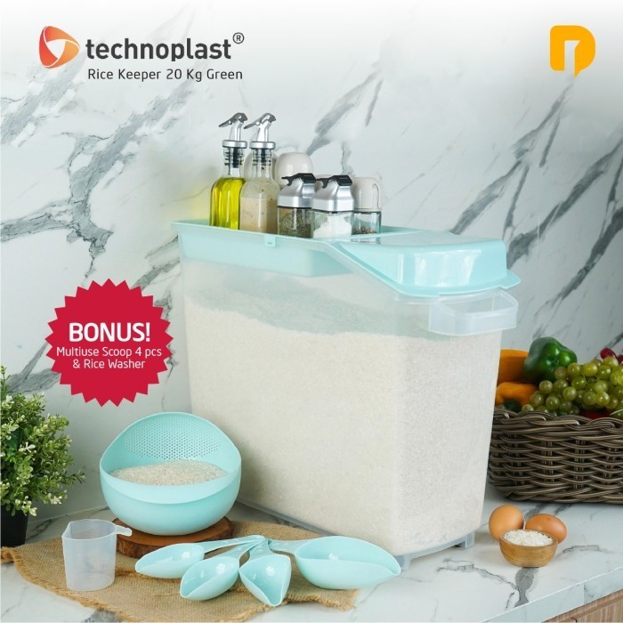 Tempat Beras 20Kg Rice Box Technoplast Tempat Penyimpanan Beras