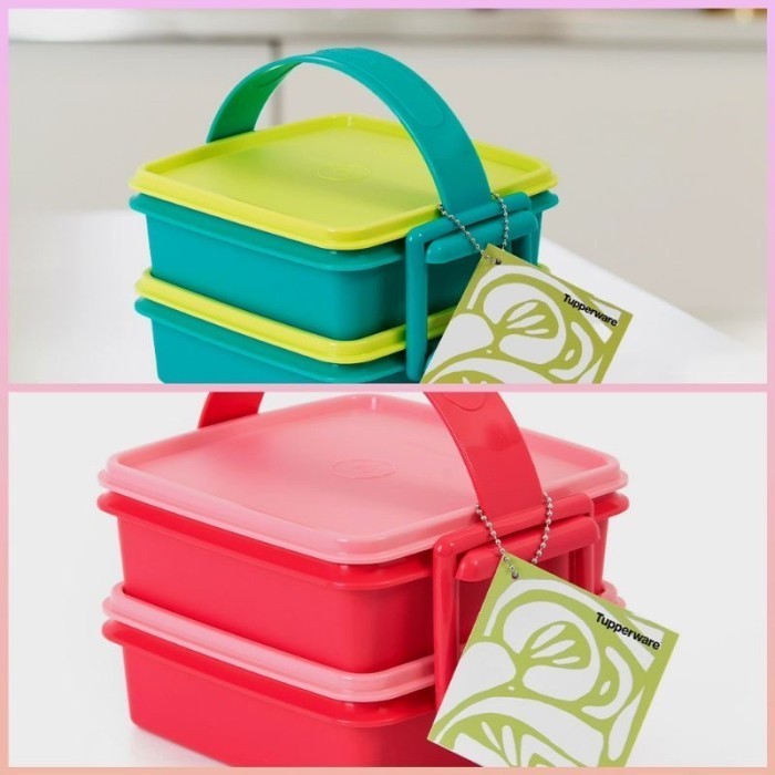 Tupperware Small Carry All Set Kotak Rantang Susun